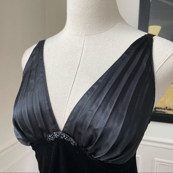 Vintage Neiman Marcus Y2K Velvet Satin Cami Top XS - Picture 2 of 7